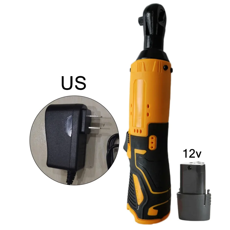 

Cordless Electric Ratchet Wrench 12V Lithium-Ion Battery Charger Kit 3/8 Inch Drive UK/US/EU/AU Power Tools Accessories