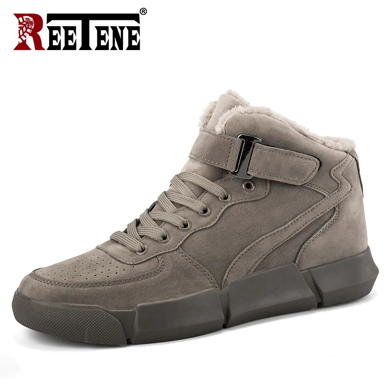 

2019 Autumn New Men Boots Fashion Winter Outdoor Sneakers Men Plush Warm Work Leather Men Ankle Boots Casual Lace-up Men Boots