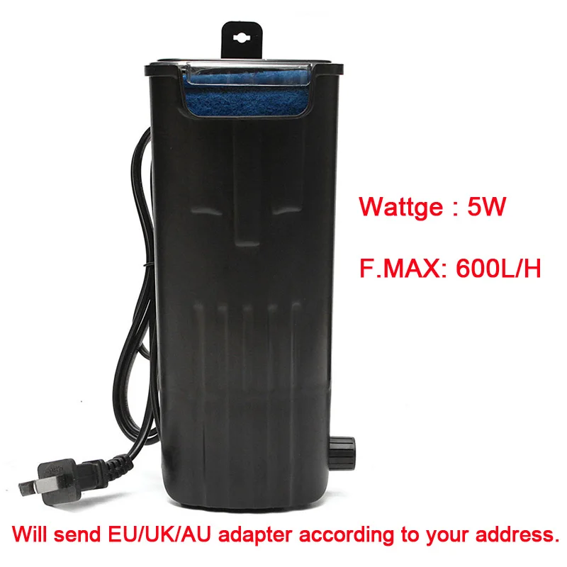 5W filter pump Аквариумная черепаха, низкий фильтр для воды, насос для аквариума, висящий водопад, черепаха, фильтр, насос, циркуляция воды для рыб, черепаха, рептилия - Цвет: 5W filter pump
