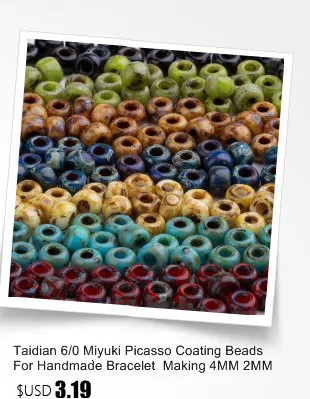 TAIDIAN 3.4MM Miyuki Drop Beads For France Beadswork Store Opaque Color Perles Fabrication de Bijoux 20grams About 400 Pieces