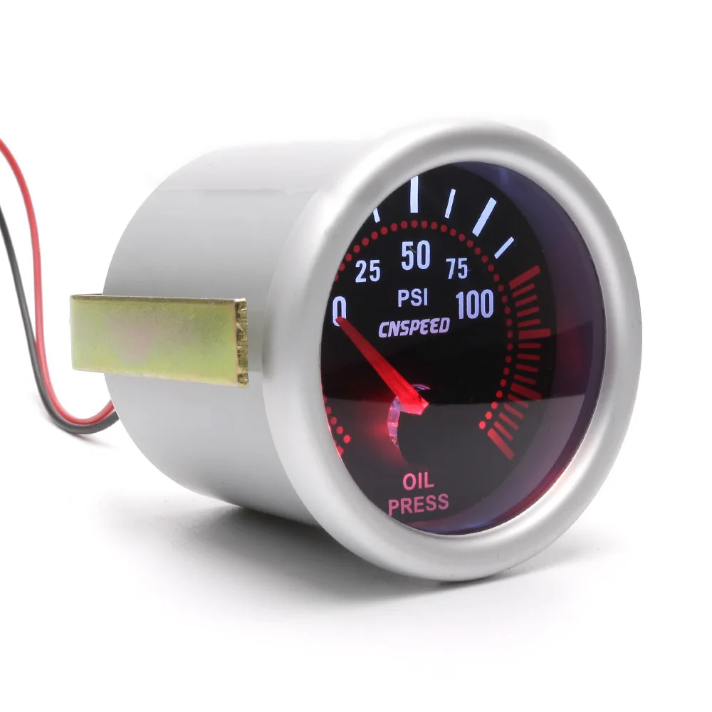 CNSPEED 2 ''52 мм Авто Датчик давления масла 0-100PSI Универсальный дымовой Лен светодиодный датчик масла