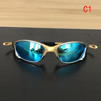 Gafas de sol polarizadas para ciclismo para hombre, lentes de montura de aleación, deportivas, CP005-4