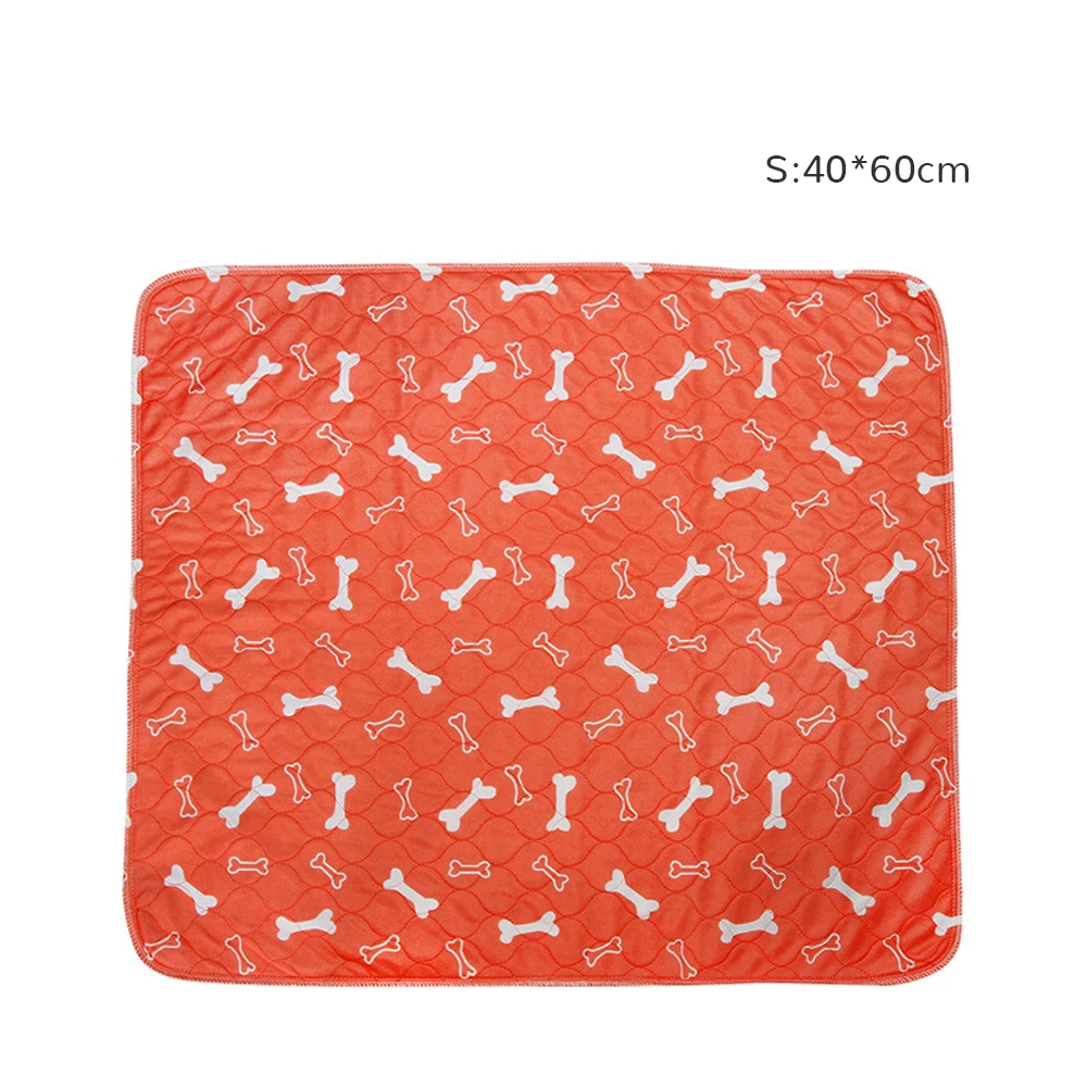 Orange bone Urijk S/M/L полиэфирный милый трехслойный коврик для домашних животных с мочой впитывающие подушечки водонепроницаемый многоразовый моющийся матрац Мембранный коврик для кошек и собак - Цвет: Orange bone