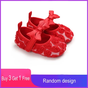 

Spring Casual Soft Baby Girls Princess Butterfly-knot First Walkers Newborn Kids Toddler Shoes Children's Bow-knot Flowers Flats