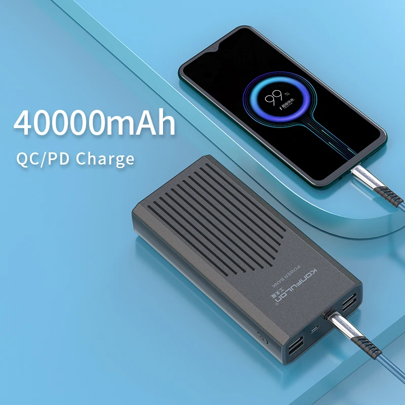 18W QC 3.0 Power Bank 40000mah 20W PD Two-Way Quick Charge Bank Power12V Powerbank For Laptop/Notebook Power Bank For IPhone 12 best power bank for iphone Power Bank