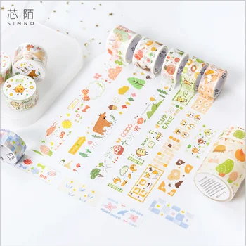 

1 pcs DIY Japanese Paper Decorative Adhesive Tape Kawaii Spring Festival Fun Series Washi Tape/Masking Tape Stickers