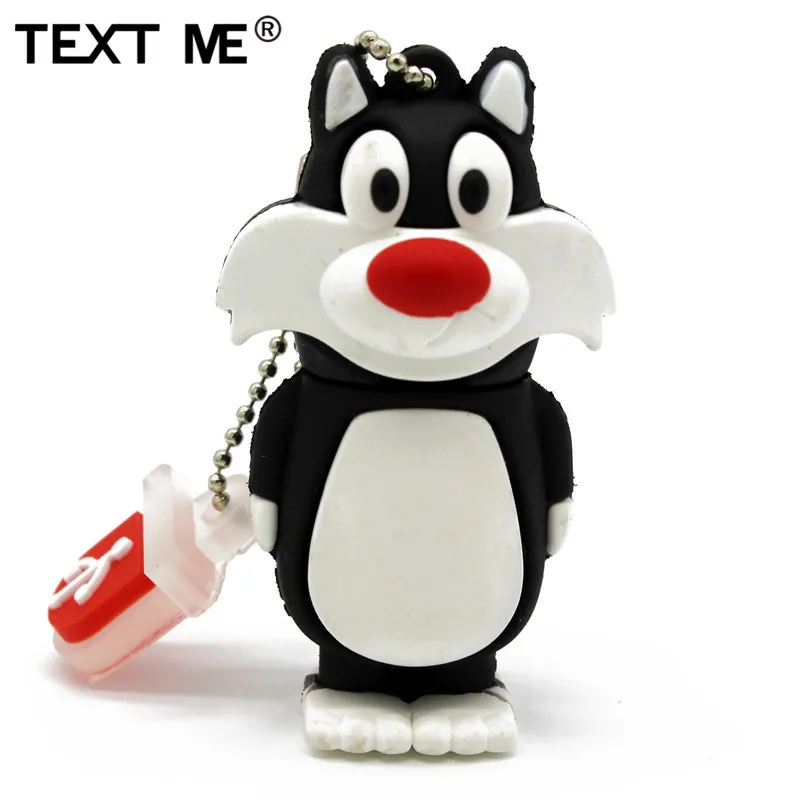 Флеш-накопитель usb с мультипликационным принтом «TEXT ME», 64 ГБ, кролик, Лев, утка, usb 2,0, 4 ГБ, 8 ГБ, 16 ГБ, 32 ГБ, флешка, милый подарок, usb