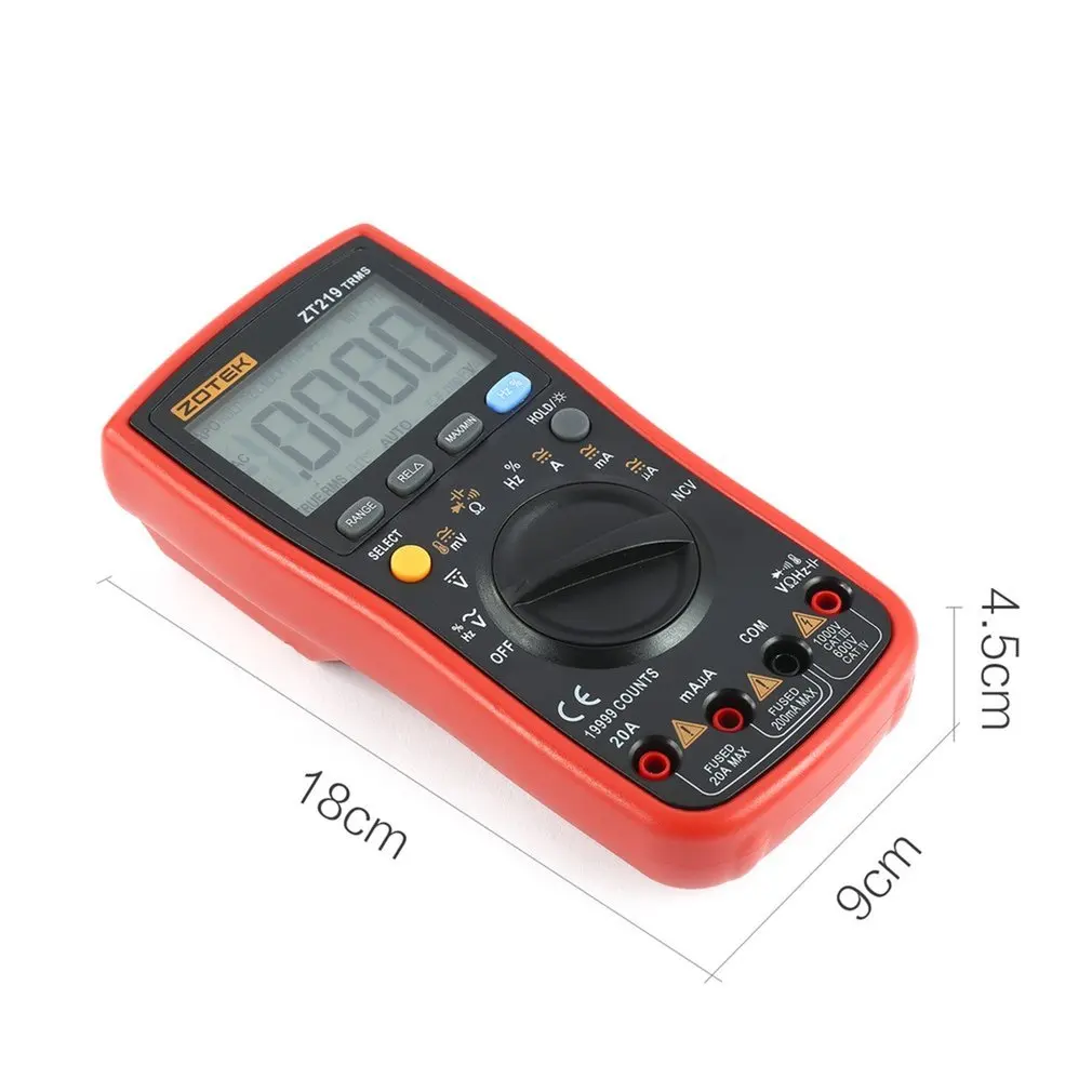 Zotek219 Цифровой мультиметр мультиметровый транзистор mega328 lcr analogico rm409b esr метр мультиметровый конденсатор мультитестер тестер