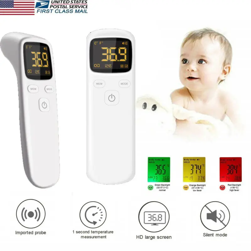 

Baby Thermometer Infrared Digital LCD Body Measurement Forehead Ear Non-Contact Adult Body Fever IR Children Thermometer