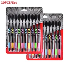 10 шт. набор мягких семейных бамбуковых зубных щеток, Угольная щетка для взрослых, уход за чистыми деснами, тонкие волосы для дома, здоровая щетка для чистки зубов, Рождественский подарок