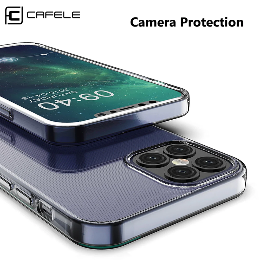 Cafele Original Phone Case for iPhone 12 Pro Max Soft TPU Silicone Transparent Case for Apple 12 mini Back Cover Shockproof
