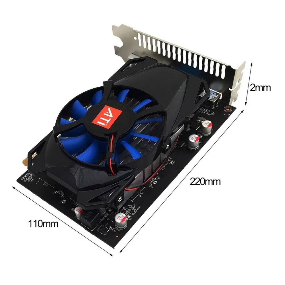 Профессиональная R7-350 игровая видеокарта 4G для рабочего стола 4G GDDR5 128 бит HDMI& VGA& DVI порт поддержка разрешения 4K