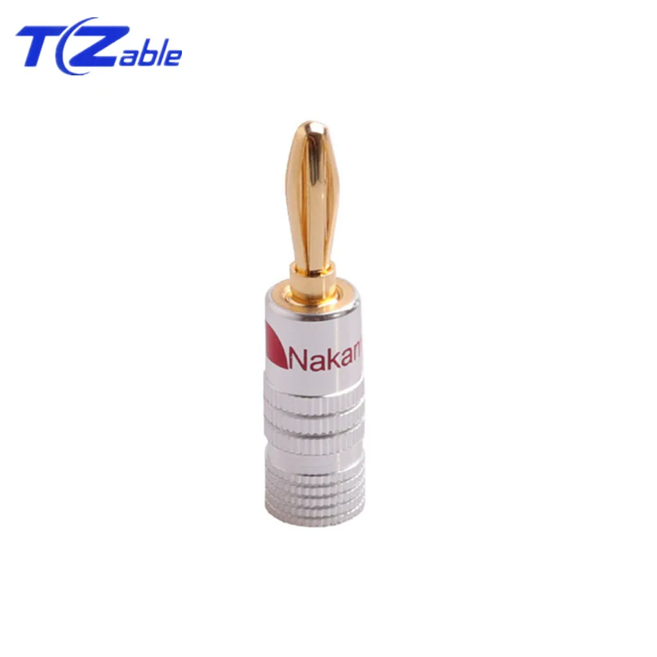 Разъем банана 4 мм динамик Позолоченный разъем типа «банан» вилки 24 к медный аудио разъем совпадают с 4 мм связывающий пост 8,5 мм провод - Цвет: 180 Degree Red