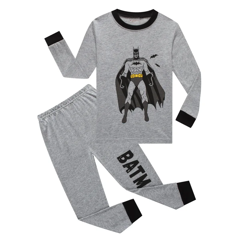 Batman Pajamas Kids Batman Sleepwear Children Cartoon Clothing Set Baby Long Sleeve Pijamas Home Clothing for Boys T-shirt+Pants - Цвет: Batman
