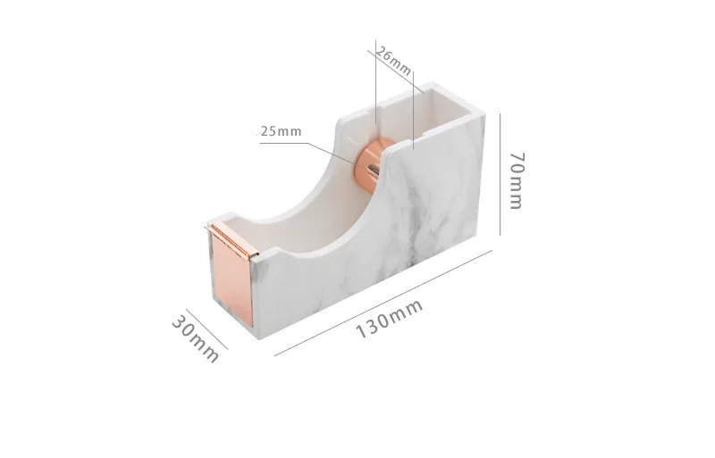 Мраморный Настольный диспенсер для клейкой ленты Резак металлический сердечник держатель ленты для офиса школьные принадлежности