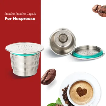 

Refillable Upgrade Round Hole Nespresso Stainless Steel Empty Capsule Metal Reusable Coffee Filter Cup Reusable Cafe Dripper