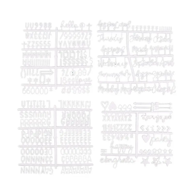 Description Picture 5 of item4Pcs Characters for Felt Letter Board Numbers Message Board Letterboard Matching Letter Home Decor Accessories Symbols Office