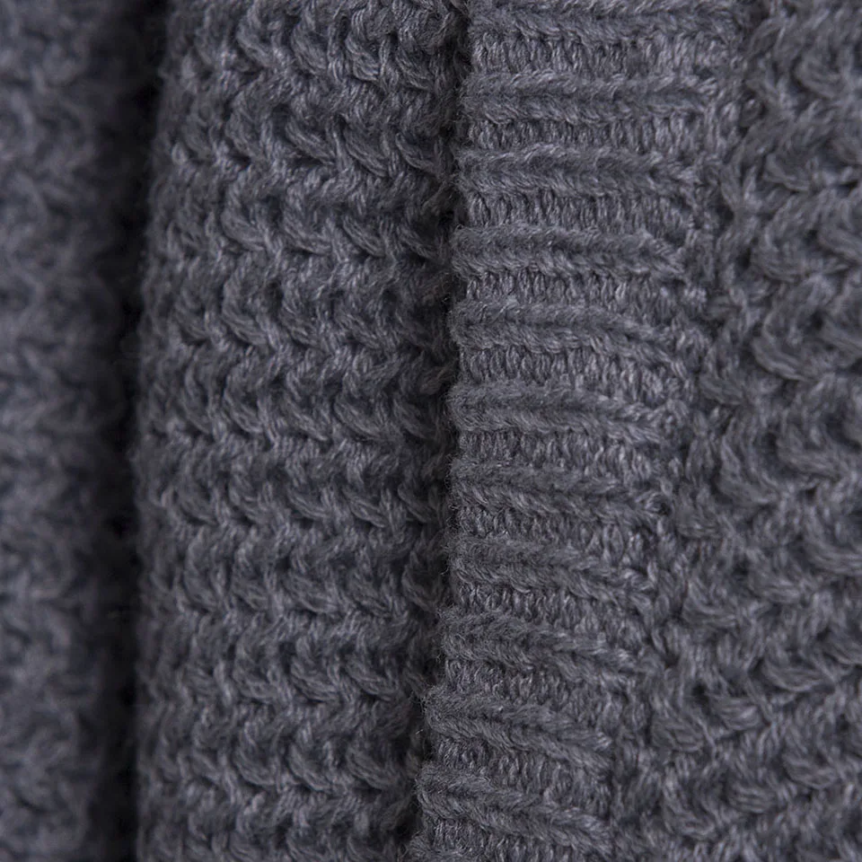 Женские зимние свитера, дамские свитера размера плюс, черная грубая шерсть, с отворотом, толстая вязаная одежда серого цвета, большие размеры, модный свободный элегантный кардиган