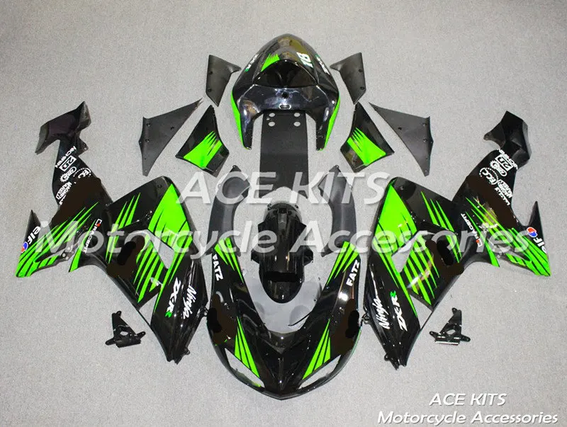 ABS мотоцикл обтекатель подходит для kawasaki Ninja ZX10R 2006 2007 кузов литьевая форма черный зеленый ACEKITS Магазин № 0172 - Цвет: All sorts of color