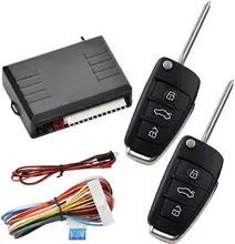 Système d'entrée sans clé de voiture, Kit de boîte de commande centrale à distance de véhicule avec 2 clés pour verrouillage de porte/déverrouillage de fenêtre automatique