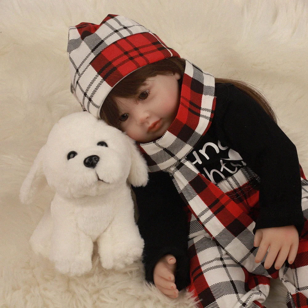 So Truly Like 24Inch Bebe Reborn Baby Dolls Soft Silicone Stuffed Dolls Cloth Body 60CM Newborn Reborn Babies For Kids Xmas Gift