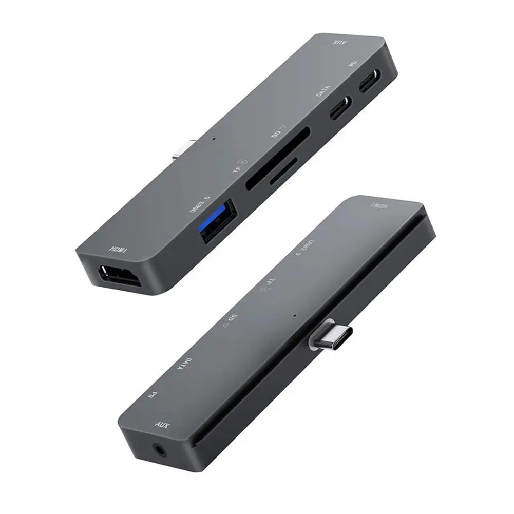 USB C концентратор 7 в 1 USB C адаптер USB 3,0 TF кард-ридер USB C Универсальная док-станция для ноутбука или смартфона