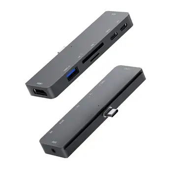 

USB C Hub 7 in 1 USB C Adapter USB 3.0 TF Card Reader USB C Universal Dock for Laptop or Smartphone