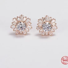 Модные Гламурные Серебряные Оригинальные золотые узоры подсолнуха для женщин, роскошные ювелирные изделия, подарки, серьги