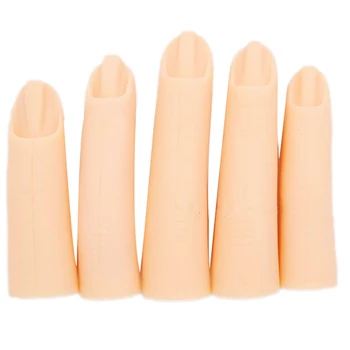 

5Pcs/Set Nail Art Trainer Practice Training Finger Model for Acrylic Gel Manicure Salon Tools