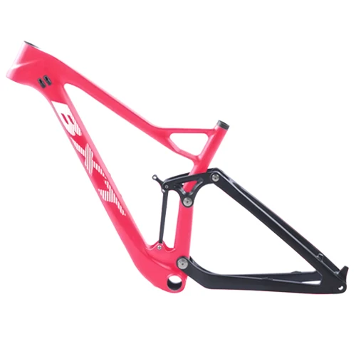 BXT half pink 29er полностью подвесная карбоновая велосипедная Рама 27,5 er MTB через ось 12 мм T800 карбоновая рама 142 мм/148 мм рама для горного велосипеда - Цвет: BXT half pink