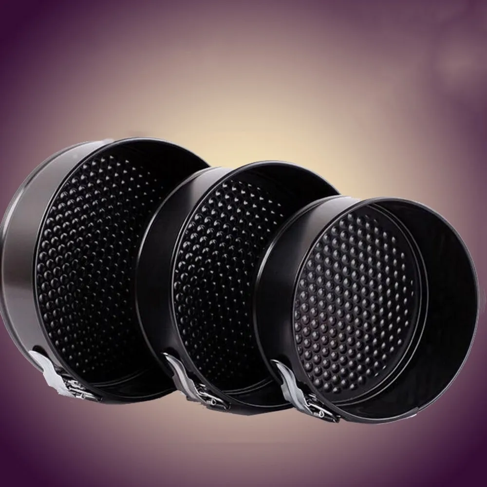 

3pcs/set Non-stick Carbon steel Cake Mold with Honeycomb Bottom Live Baking tools Kitchen Supplies