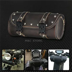 Compact PU Leather Motorcycle Saddle Bags - Side Tool & Tail Luggage Bag (Saddlebags)