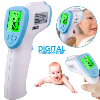 

Handheld Digital Non-Contact Temperature Gun Infrared Forehead Thermometer Body LCD Backlight Temperature Meter Tester