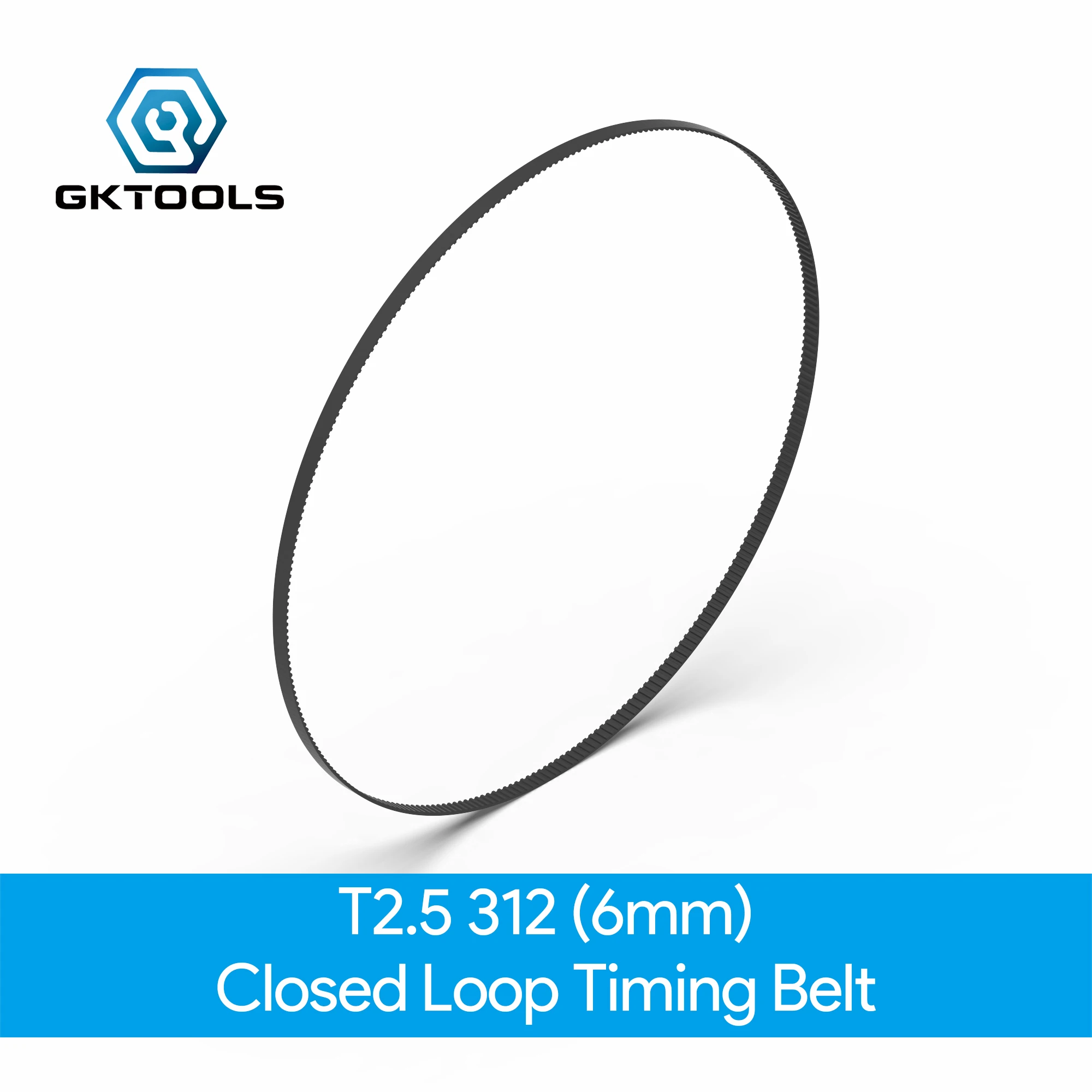 

T2.5 Timing Belt Width 6mm 312 Teeth Perimeter 780mm Closed-Loop Rubber T2.5-780-6