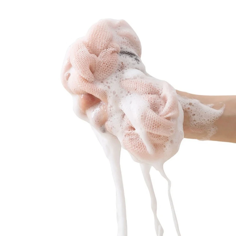 Средства для мытья тела, чистая сетка для ванны, душевая губка для отшелушивания, очищающее полотенце, ткань для скруббера, мыльный пузырь для ванны, как люфа