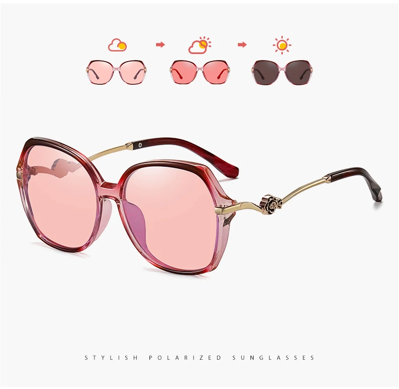 CoolPandas Luxury Sunglasses For Women Photochromic Glasses Polarized Driving Goggle Female Fashion Frame lunette de soleil designer sunglasses for women