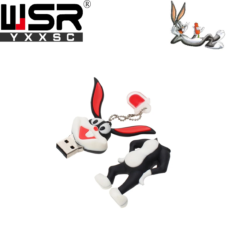 Wsryxxsc usb флеш накопитель с мультяшным Кроликом водонепроницаемый 64 ГБ 32 16 8 4
