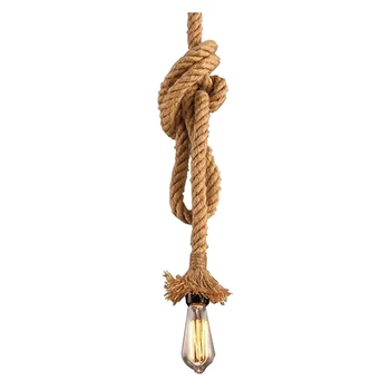 

Pendant Lights Hemp Rope,Single Head 3.3FT Lantern Cable Lighting Fixture for Restaurant Bar Home,Without Bulb