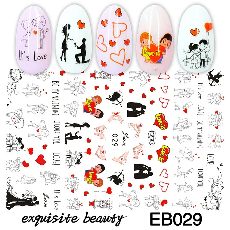 Хэллоуин Рождество 3d украшения для ногтей наклейки для ногтей искусство фрукты мультфильм дизайн инструменты для маникюра - Цвет: EB29