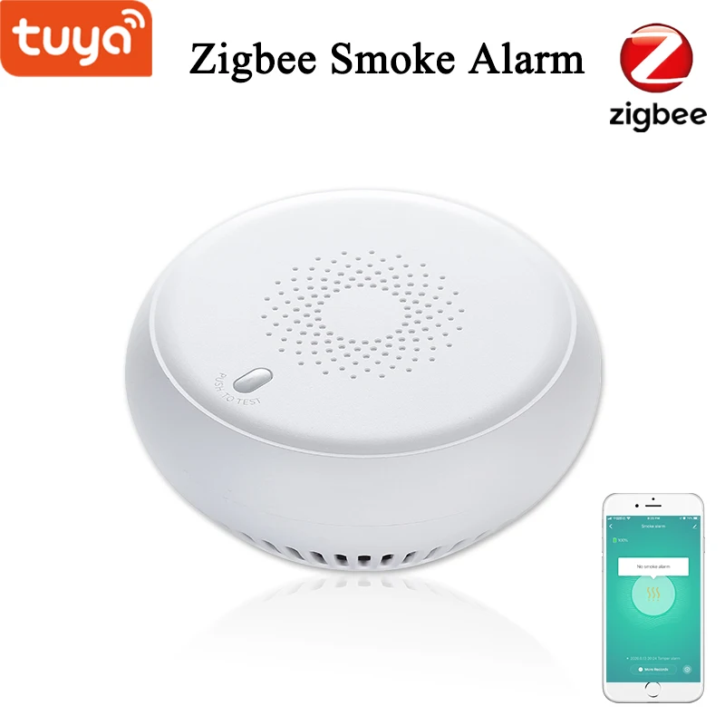 Tuya Smart Zigbee 3.0 Fire Alarm Smoke Detector Smart Home System 2