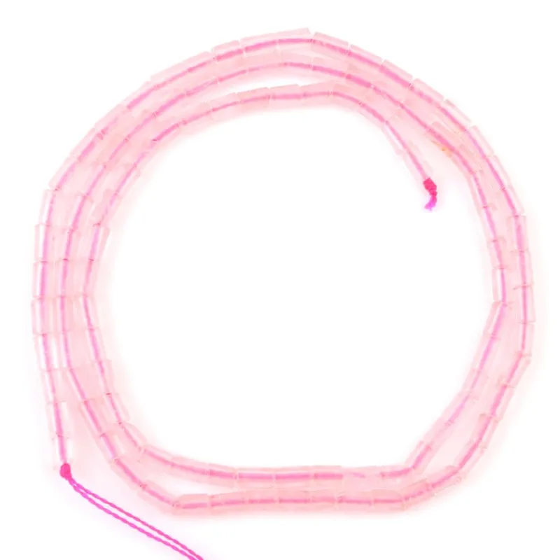Rose Quartz 4x2 мм в форме колонны бирюзовый агат кварцевый Песчаник натуральный камень бусины для самостоятельного изготовления ювелирных изделий Шарм браслет ожерелье 15 дюймов - Цвет: Rose Quartz