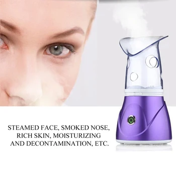 

Suana Digital Facial Steamer Negative Ion Device Adjustable Spa Mist Portable Professional Sprayer Open Pores Mini Skin Clean