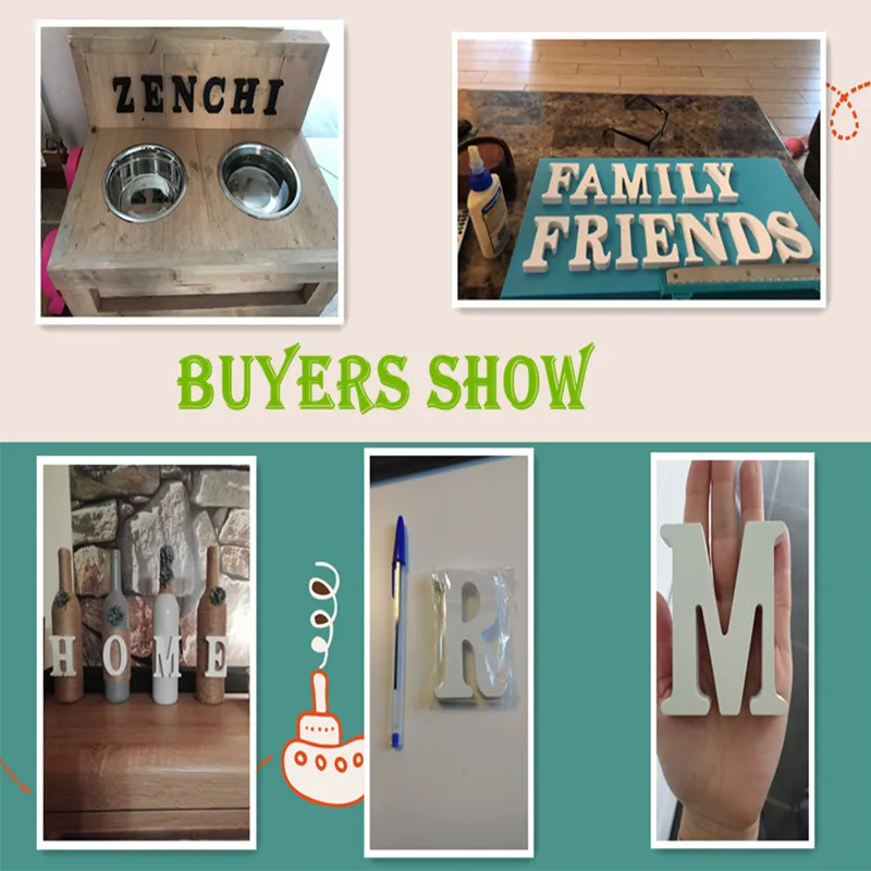 Деревянные буквы с белым алфавитом 1 шт.|Декоративные и цифры| |