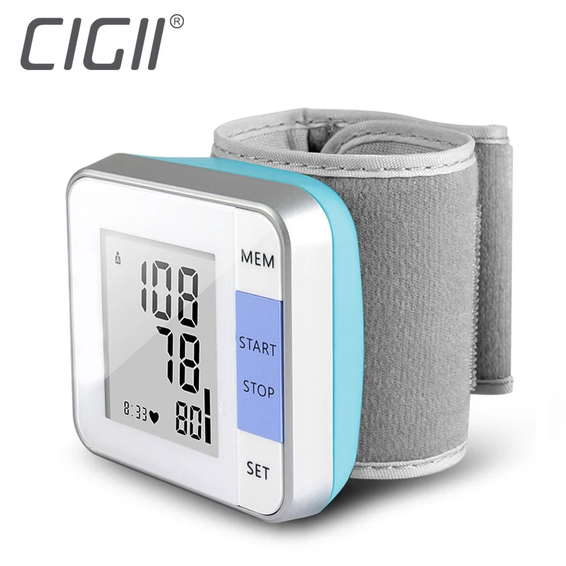 Vente Cigii 1 pièces test de battement de coeur moniteur de fréquence cardiaque bracelet d affichage numérique intelligent moniteur de pression artérielle de poignet de soins de santé