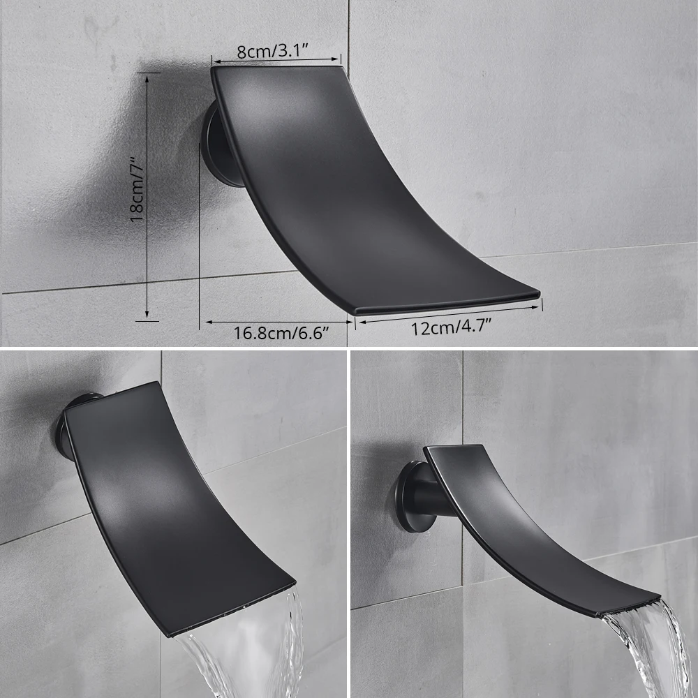 Luxury Black Thermostatic Bathroom Shower Faucet Rainfall Shower Head Wall Mounted Bathtub Mixer Tap Bath Set Wall bathroom faucet,bathroom shower faucet set,thermostatic mixing valve