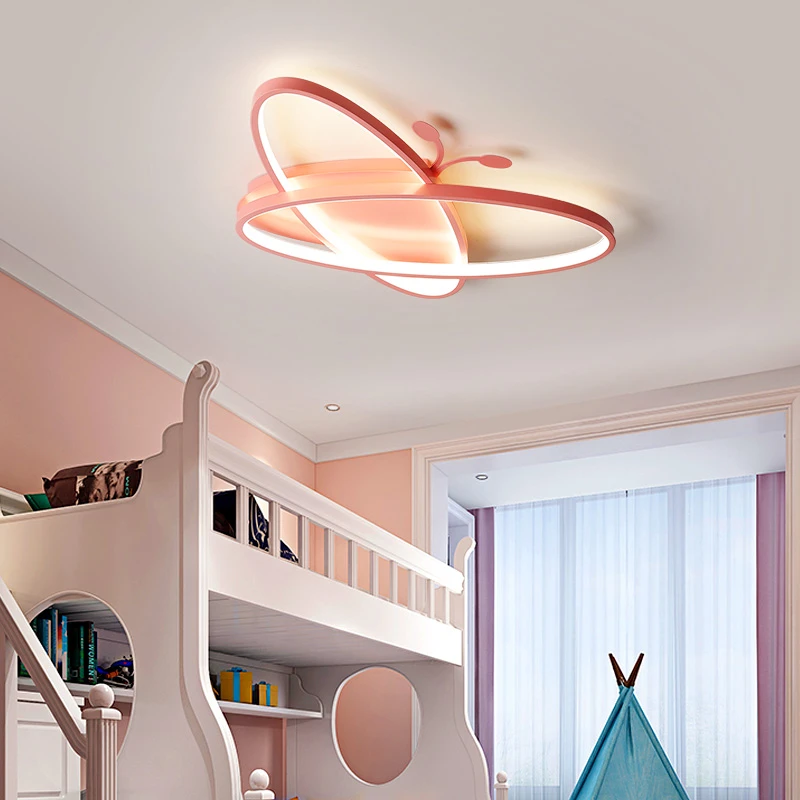 Verllas Lustre Moderno De Iluminacao Para Sala De Estar Quarto Bebe Meninos Meninas Quarto Rosa Azul Desenho Animado Teto Lustres Aliexpress