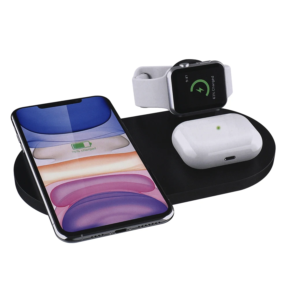 Беспроводное зарядное устройство для iPhone 11Pro/11/XAR/XsMax док-станция Apple Watch 5