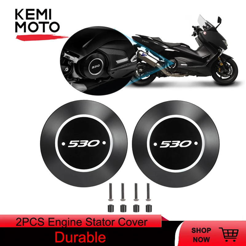 

2pcs Motorcycle CNC Engine Stator Cover Engine Guard Protector For YAMAHA TMAX 530 T MAX 530 T-MAX530 2017 2018 2019 DX SX