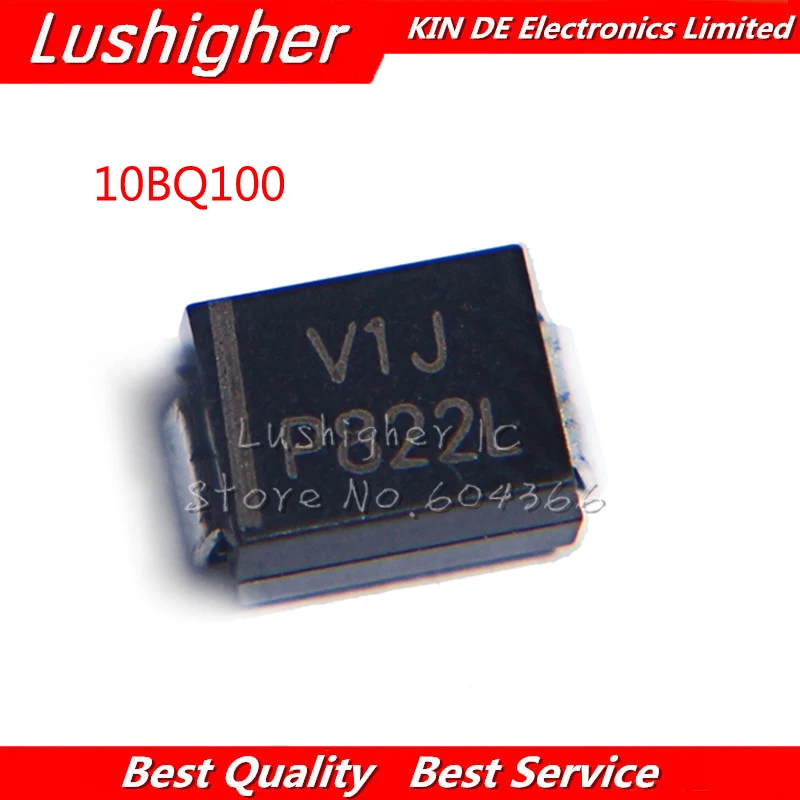 20pcs 10BQ100TRPBF V1J Schottky Diode 10BQ100 DO214AA SMB AliExpress