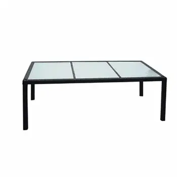 

vidaXL Garden Table Black 190x90x75 cm Poly Rattan